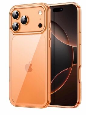 Iphone 17 pro Clear Orange Protective Phone Case for iPhone - Transparent Orange